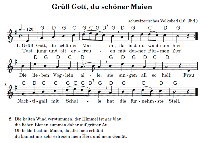 Grüß Gott du schöner Maien